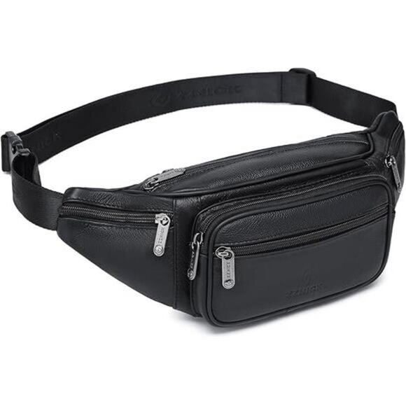 Leather Fanny Pack/Waist Bag/Organizer with Adjustable Belt - Picture 7 of 7